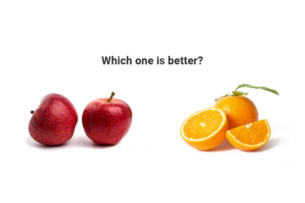 Apple vs Orange Comparison