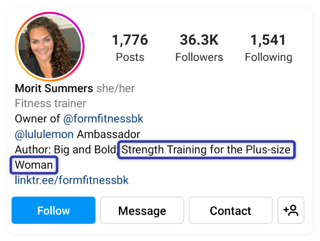 Fitness Instagram Bio Niche