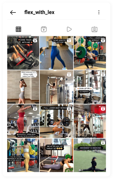 Fitness Instagram Feed Design Example