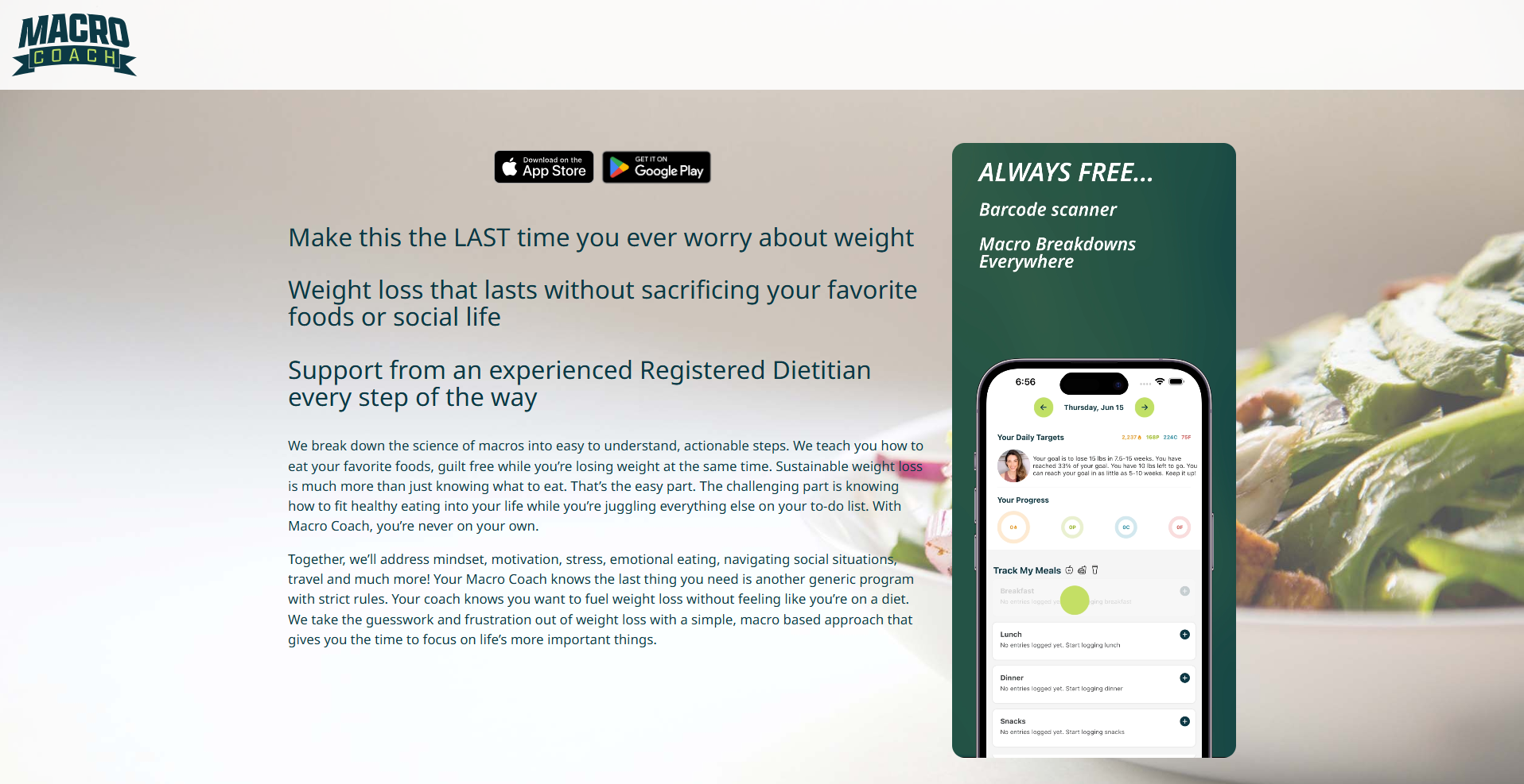 MacroCoach nutrition coaching software for fitness coaches to manage meal plans, track macros, monitor client progress, and support online coaching. MacroCoach Nutrition Coaching Software
