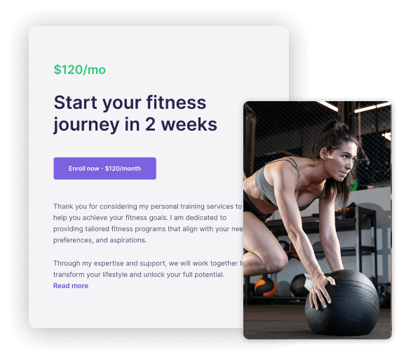 Sell Workout Programs Online - Subscription