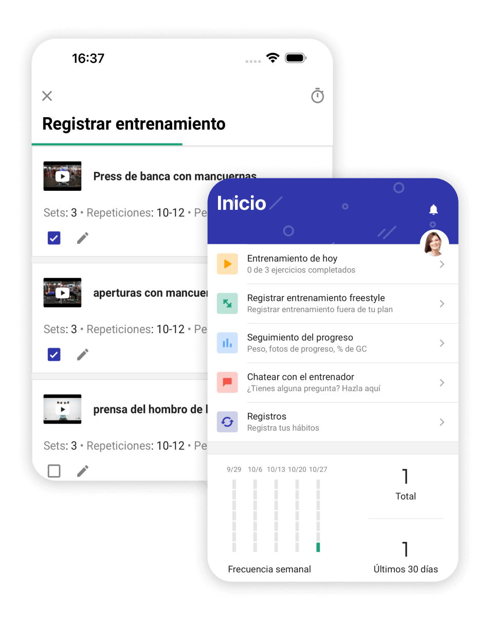Software para entrenador personal: app para clientes
